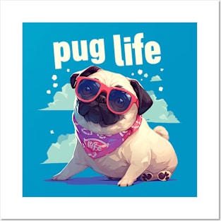 pug life Posters and Art